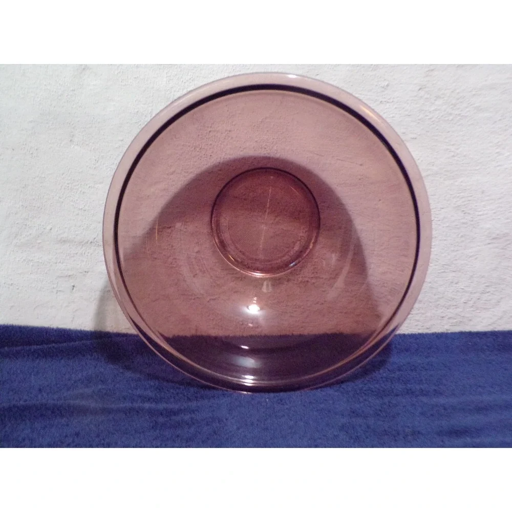 PYREX CORNING VISIONS Glass Cranberry Color Mixing or Servg. Bowl 4L 326 11 3/4